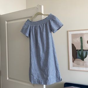J Crew Off the shoulder linen dress